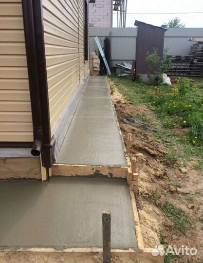 Бетоные работы, фундамент, отмостка