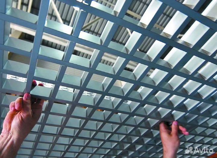 Потолок грильято алюминиевый