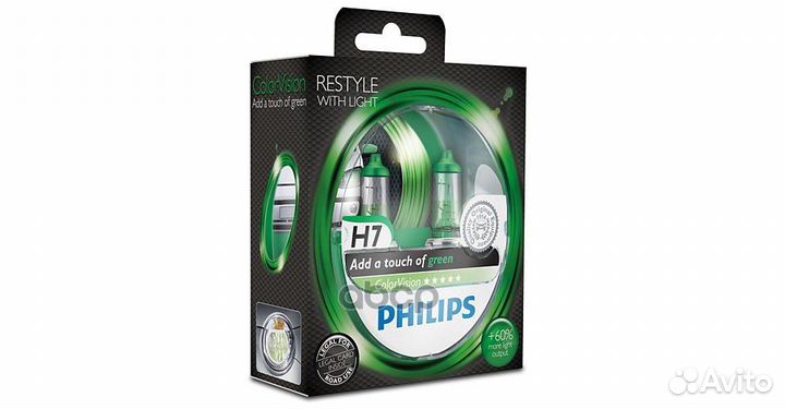 Лампа Philips 12-55 Вт. H7 Color Vision галоген