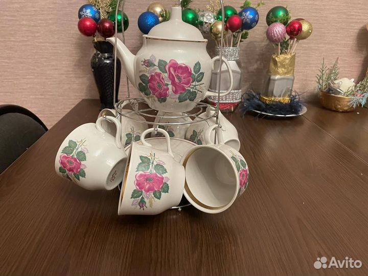 Очень красивый Чайный сервиз на 6 персон СССР