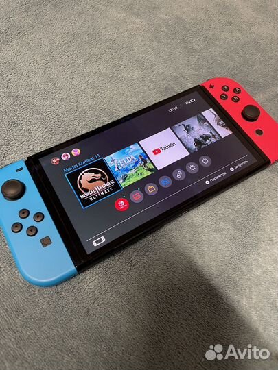 Nintendo switch oled 64+128 gb + игры