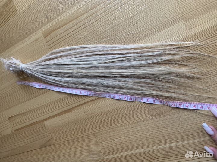 Волосы для наращивания блонд 35 см