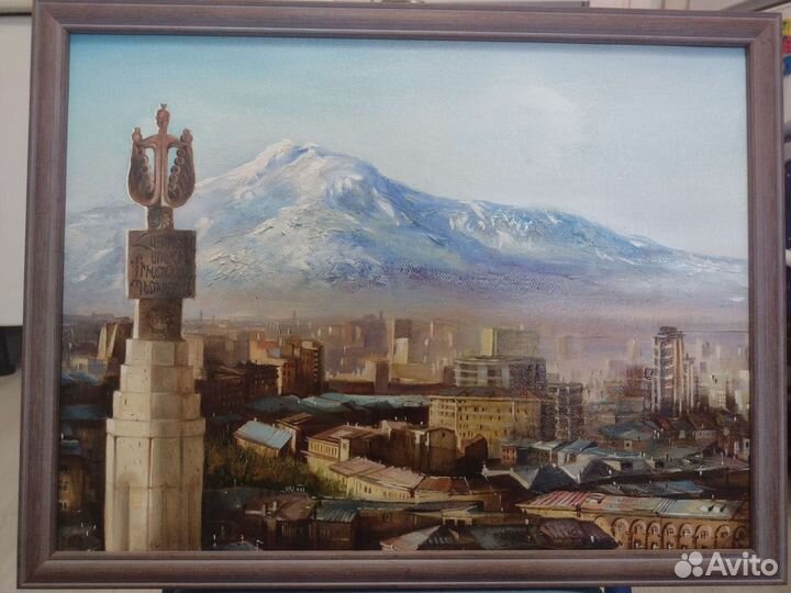 Картина маслом (Армения,Ереван, гора Арарат)