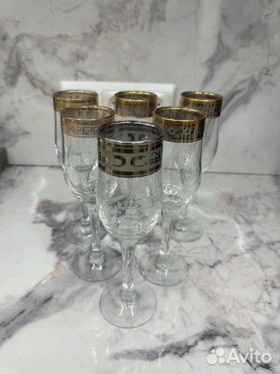 Хрустальные фужеры гусь хрустальный