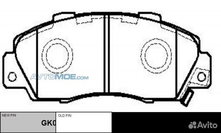 Колодки тормозные передние GK0318 CTR