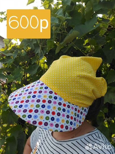 Панамка в стиле СССР и косынка на резинке, шортики