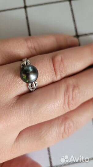 Комплект серебро серьги и кольцо