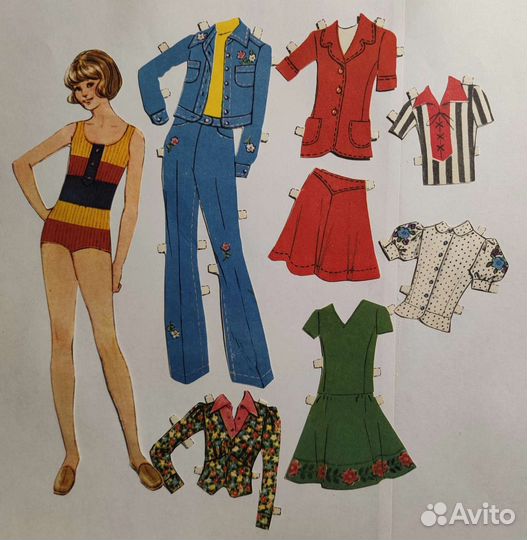 Бумажные куклы с наборами одежды из СССР