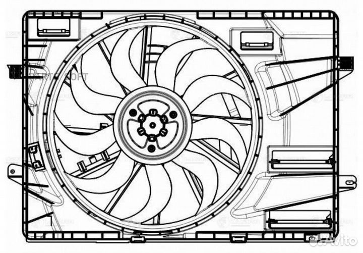 Вентилятор двигателя KIA K5 (20) 2.0i/2.5i (с кожу