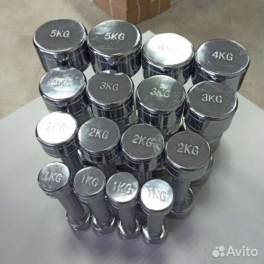 Гантеля хромированная 1 2 3 4 5 кг