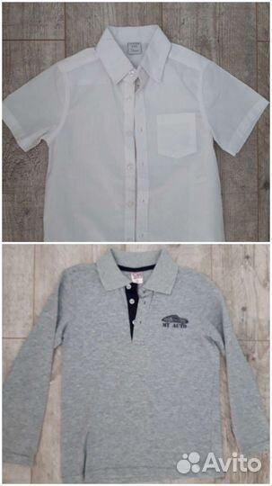 Рубашка и поло, р.122, новые