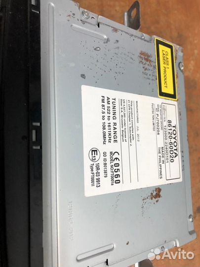 Магнитола Land Cruiser Prado 150 8612060D20