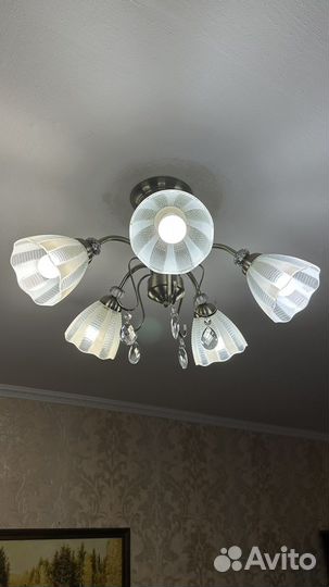 Люстра Евросвет античная бронза