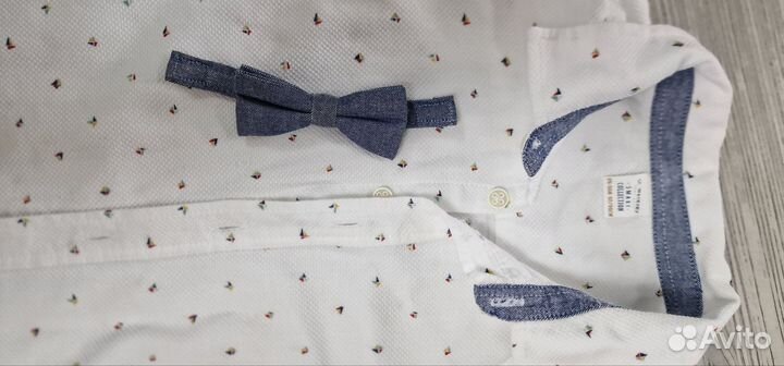 Рубашка на мальчика с бабочкой 92-98