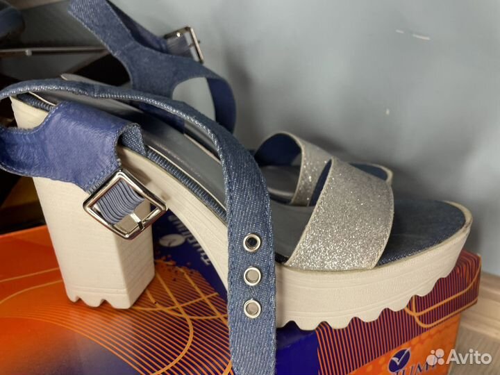Босоножки джинсовые 38 размер