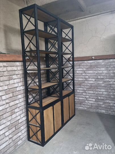 Стеллаж лофт, дуб