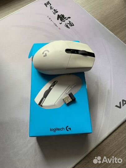 Игровая мышь logitech G305 с глайдами Tiger Ice