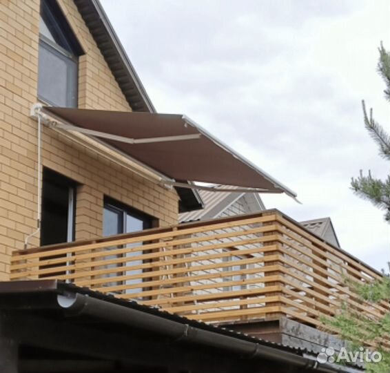 Маркиза механическая 3*2 м. Навес для террасы