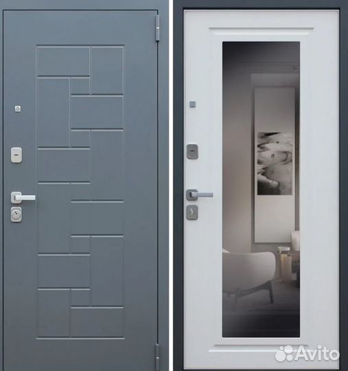 Входные двери с зеркалом
