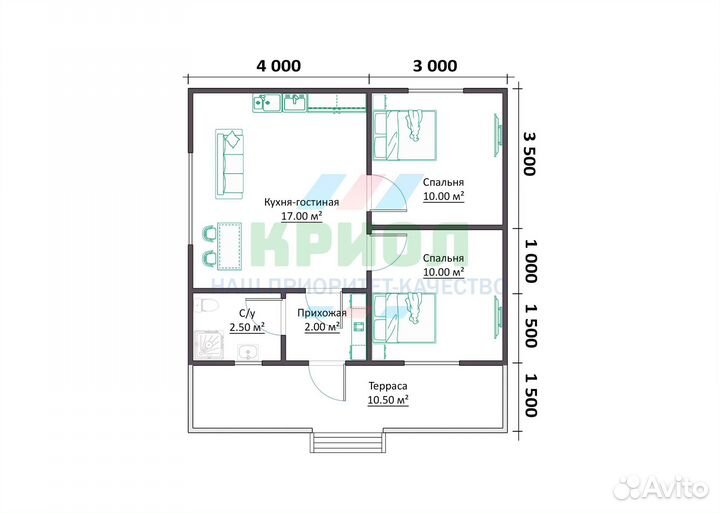 Каркасный дачный дом