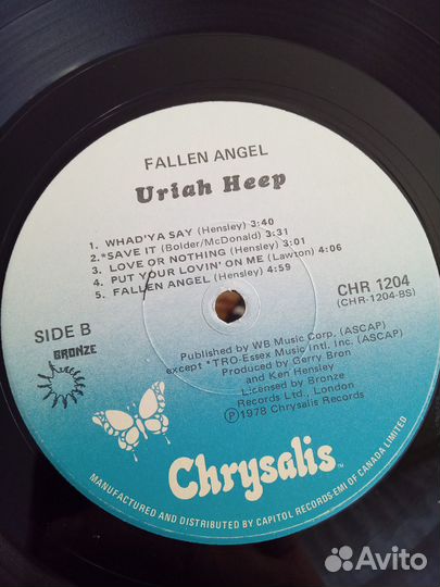 LP Uriah Heep – Fallen Angel, 1978, Canada