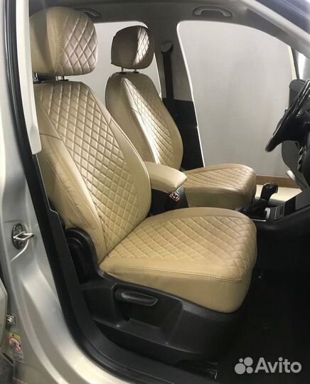 Чехлы экокожа Ромб VW Tiguan I от Автопилот