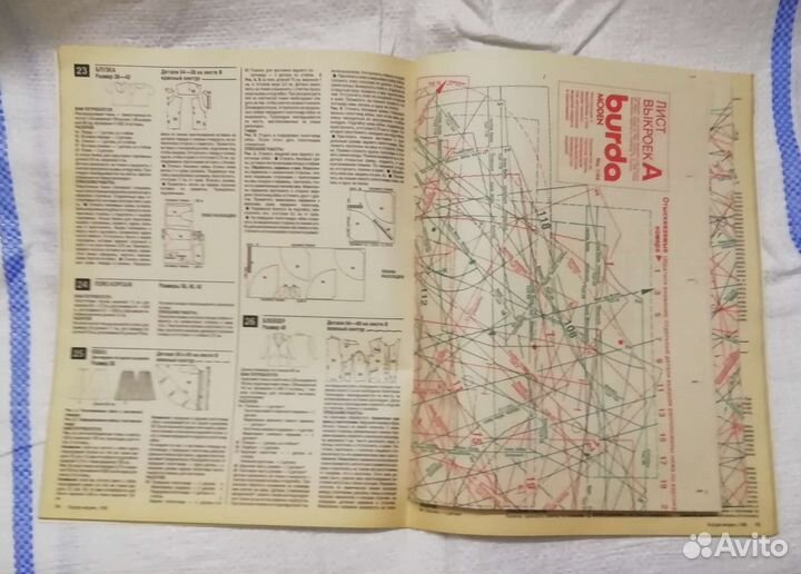 Журнал бурда Burda Moden 1988, #1