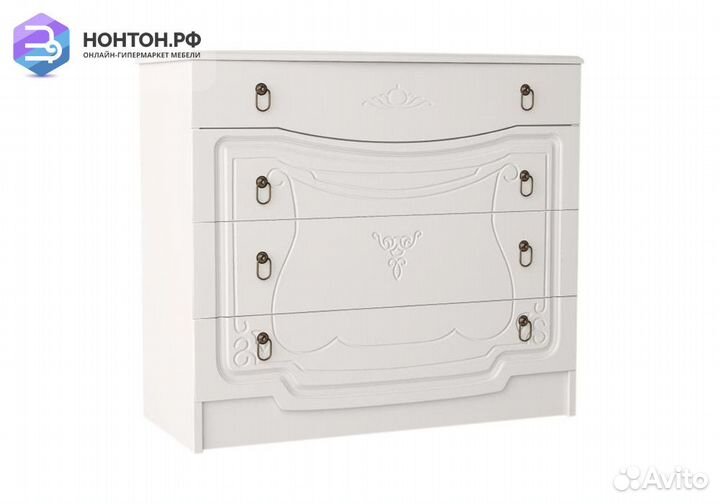 Комод Мария белый глянец