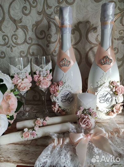 Бокалы на свадьбу, аксессуары для свадьбы