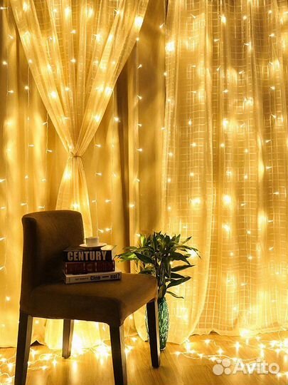 Гирлянда штора, занавес новые