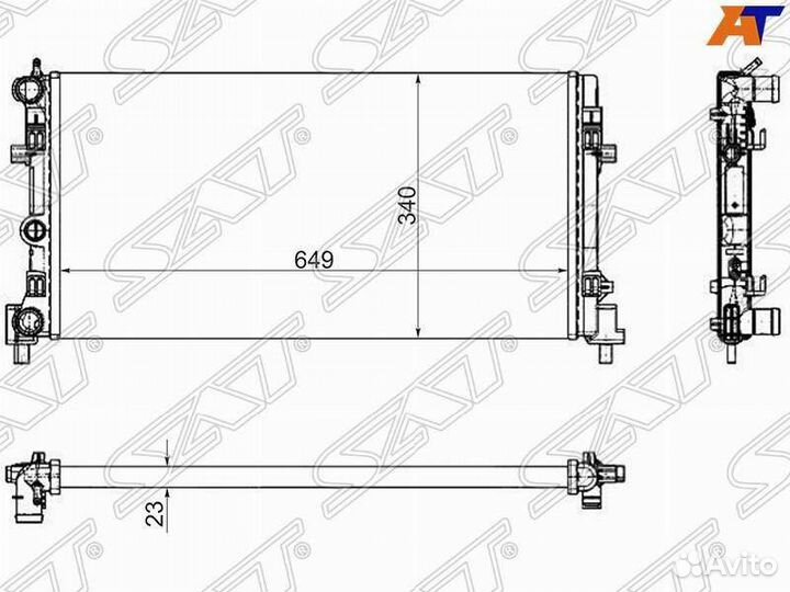 Радиатор на Фольксваген Поло 5/Шкода Рапид 12-19