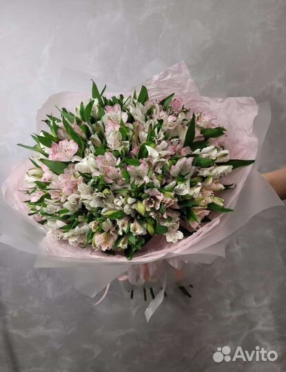 Букет из цветка альстромерия