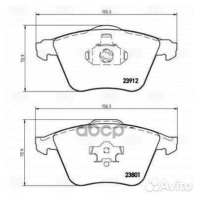 Колодки торм. для а/м Volvo S40 (04) /V40 (12)