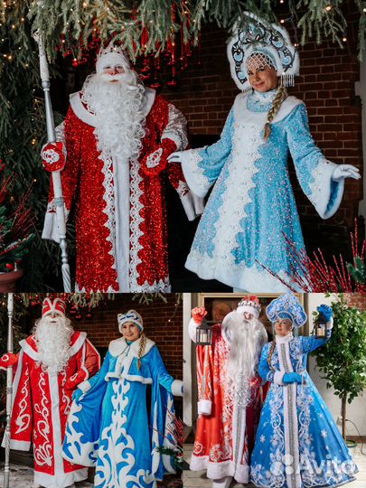 Дед Мороз, Снегурочка домой, офис, сад, корпоратив