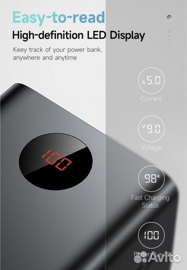 Внешний аккумулятор Power Bank 60000 mAh