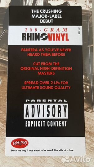 Pantera Cowboys From Hell 2LP USA запечатан