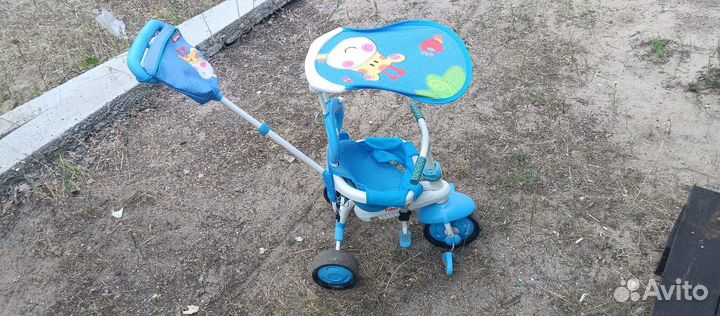 Детский трехколесный велосипед коляска