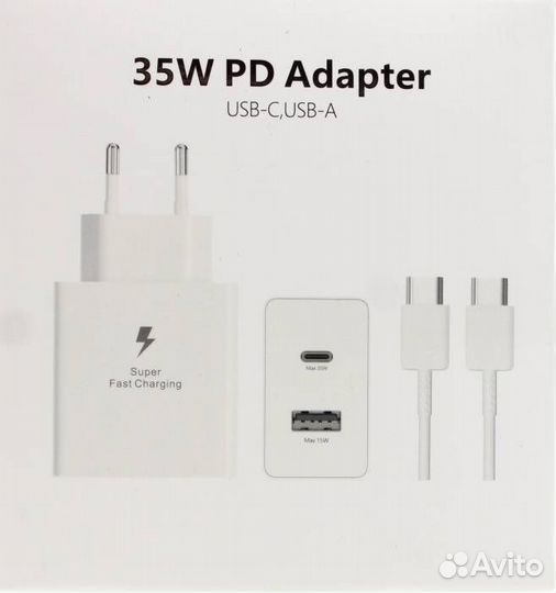Набор 2 в 1 - 35W (Зарядное устройство 2 USB: Type