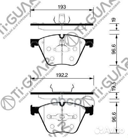 Тормозные колодки TG-1432/PN0494* tiguar 13046