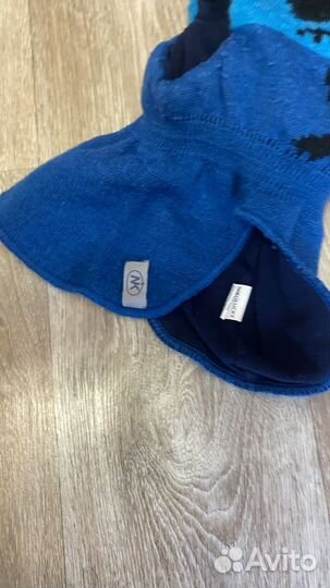 Шапка шлем варежки демисезон