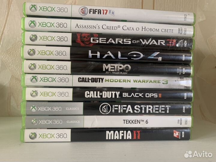 Xbox 360E (250GB, не freeboot, 10 игр)