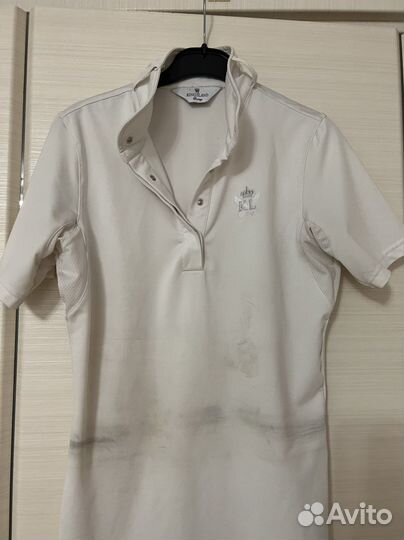 Белое поло для верховой езды