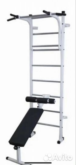 Шведская стенка со скамьей и турником