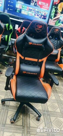 Премиум игровые кресла Cougar оранжевые