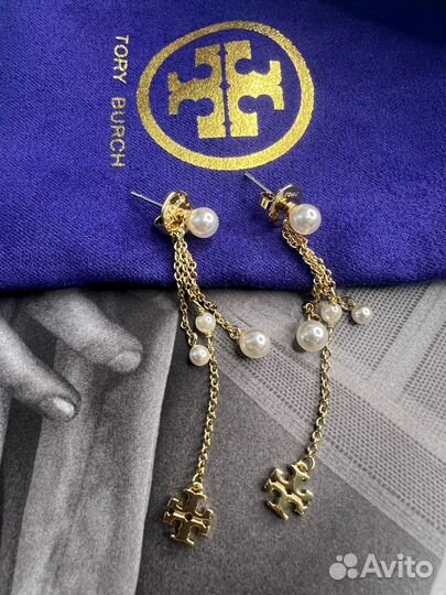 Серьги Tory Burch с бусинами