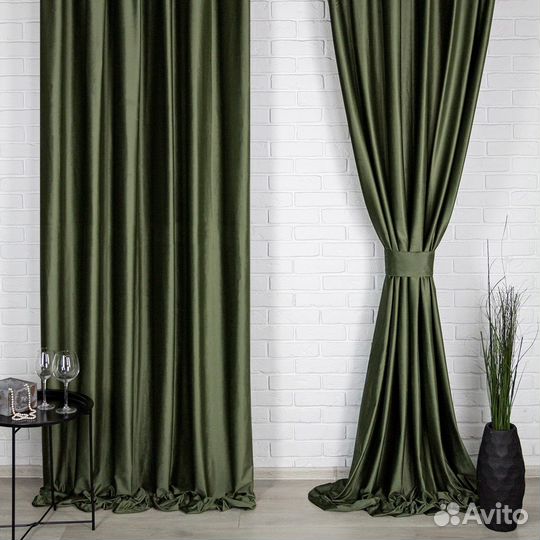Шторы бархат Беллиссимо тросниковый новые пошив