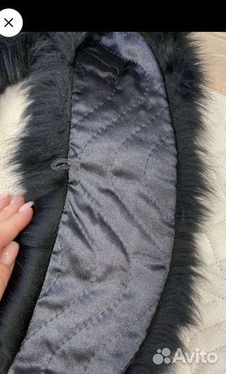 Меховой воротник песец черный