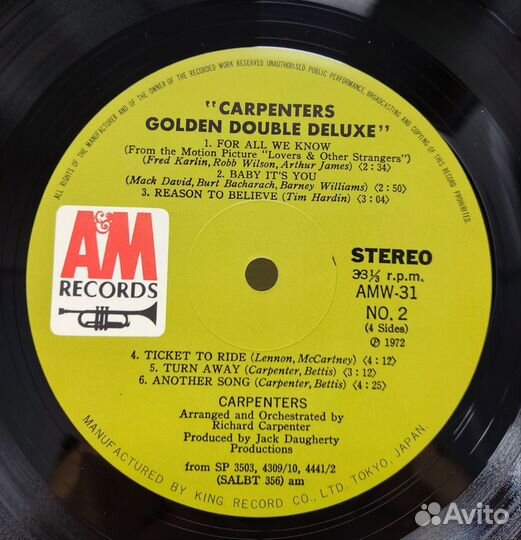 Carpenters - Golden Double Deluxe, Japan 2 LP