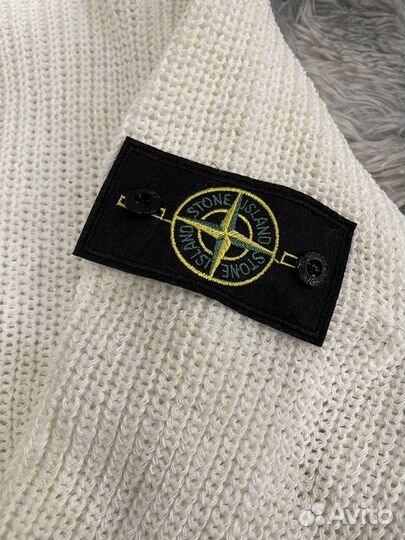 Свитер Stone Island белый вязаный clg (в наличии)