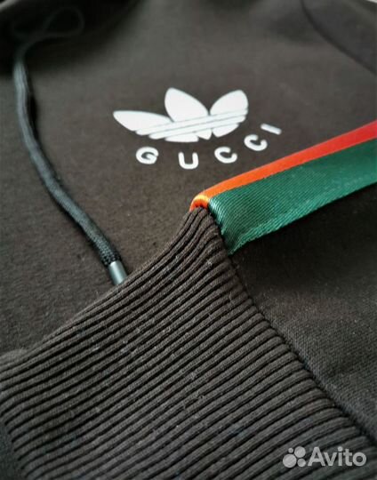 Худи Adidas Gucci на флисе